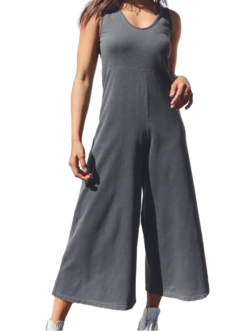 NWT Black People of Leisure Sunset Wide Leg Jumpsuit Size XL